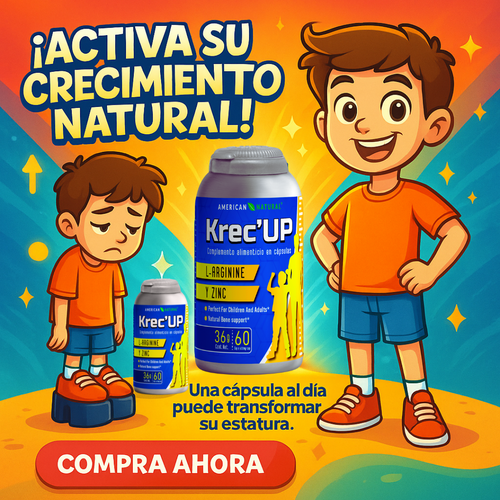 kRECE UP VITAMINAS DE CRECIMIENTO DE ALTURA PARA NIÑOS Y JOVENES DE 9 A 22 AÑOS