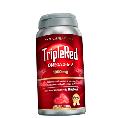 🐟❤️ TRIPLERED OMEGA 3-6-9 1000 MG ❤️🐟 ¡CUIDA TU CORAZÓN, MEJORA TU CIRCULACIÓN Y FORTALECE TU BIENESTAR!
