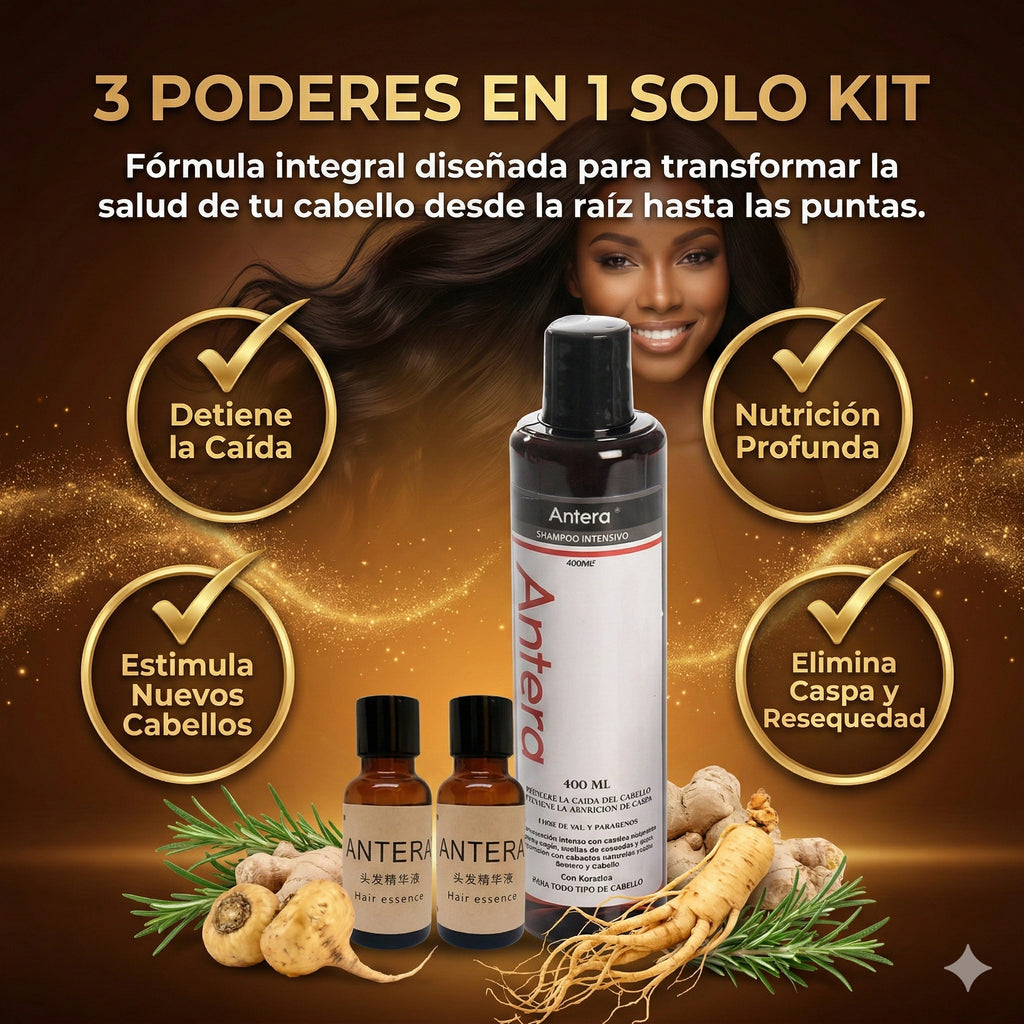🎯Kit Antera: Detén la Caída y Acelera el Crecimiento de tu Cabello