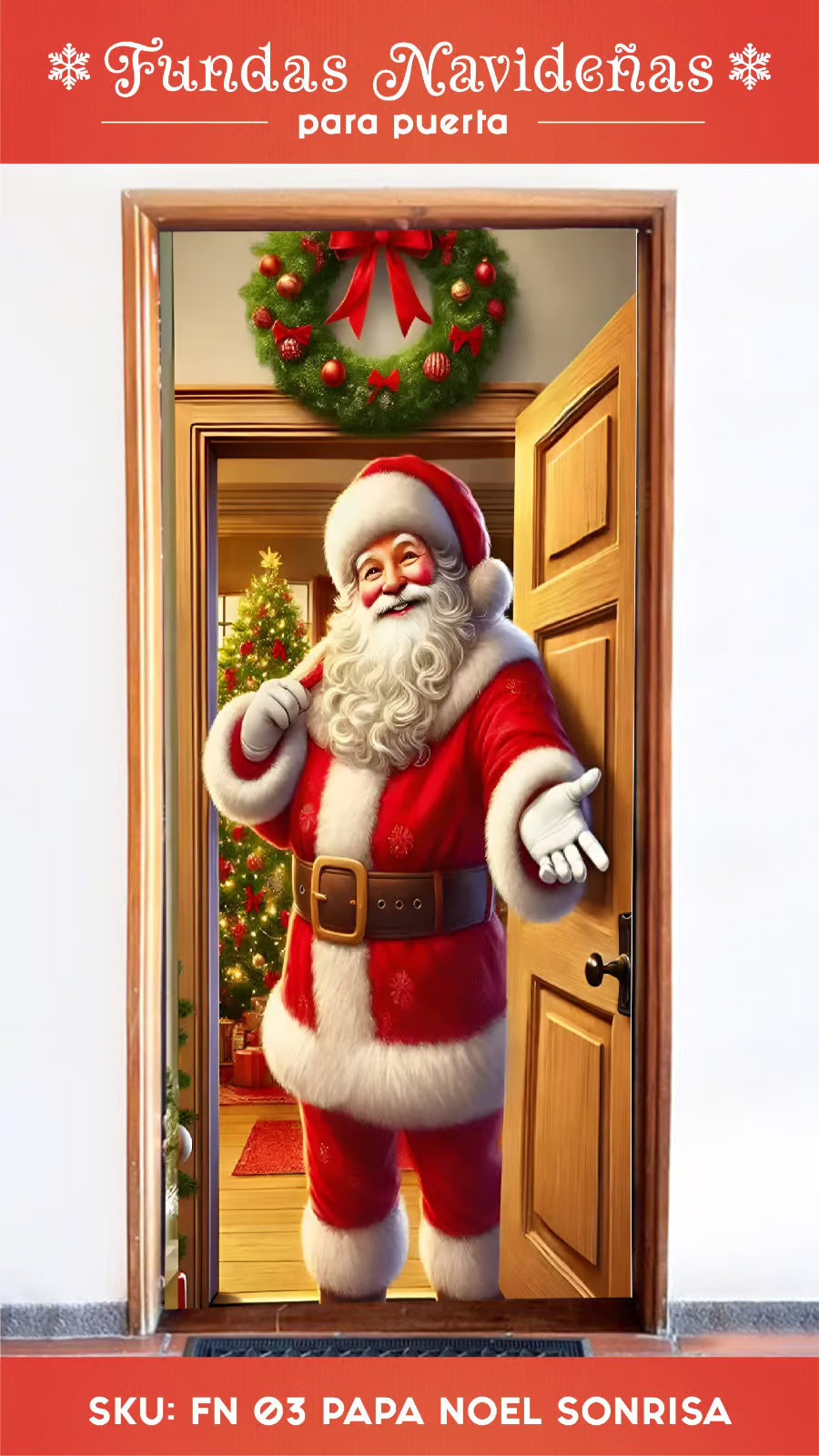 FUNDAS NAVIDEÑAS  PARA PUERTAS QUE ENAMORAN 🎄❤️”