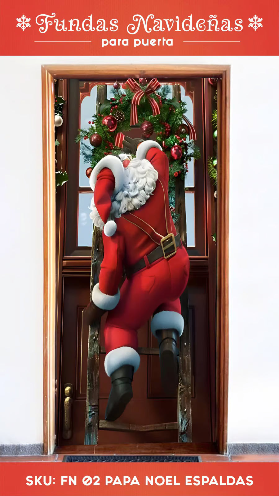 FUNDAS NAVIDEÑAS  PARA PUERTAS QUE ENAMORAN 🎄❤️”