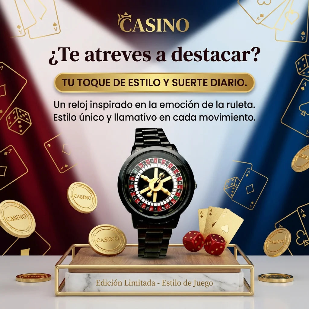 🎰 Reloj Casino – Un diseño único que llama la atención ⌚