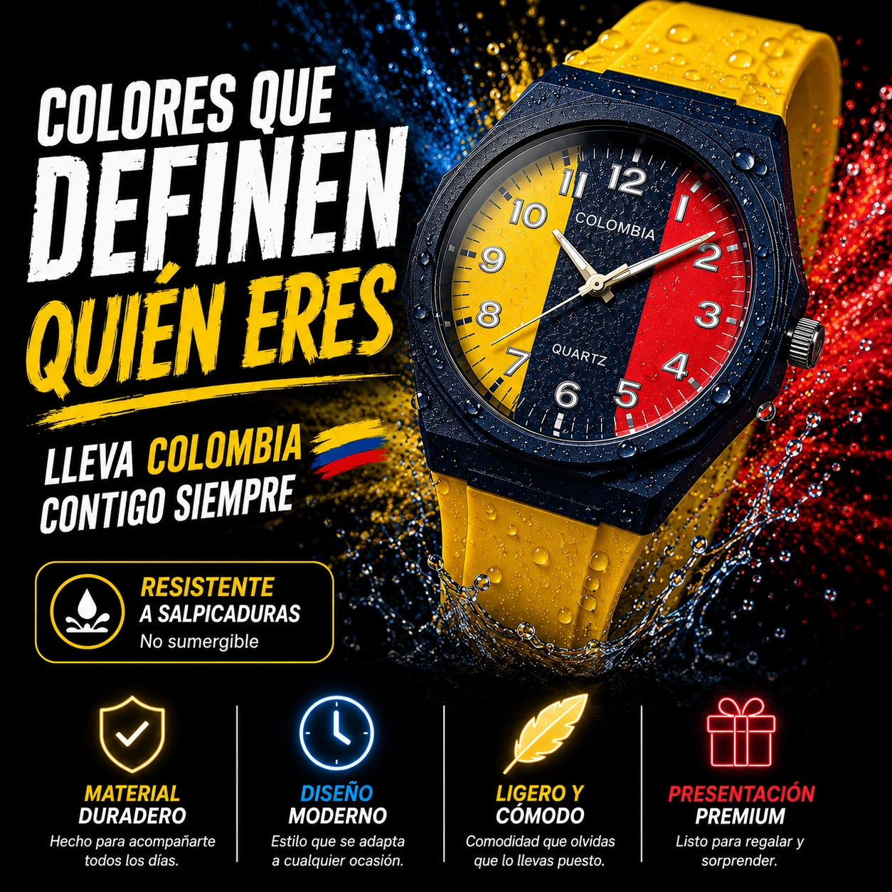 ✅ RELOJ PASIÓN TRICOLOR